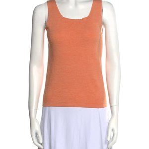 Akris Punto Medium Top ~ Orange Sleeveless Knit Shell
